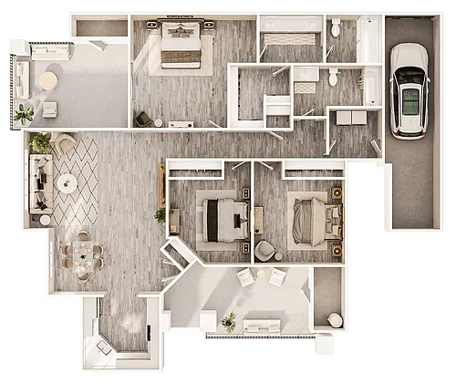 Floor plan Chopin w Attached Garage