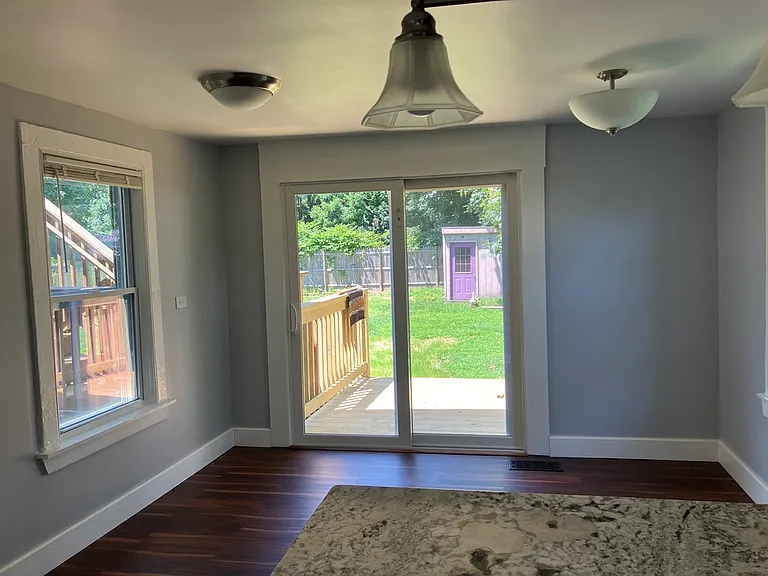 Patio door to outside deck.