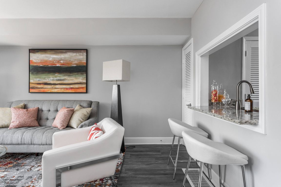 Living Room and Breakfast Bar