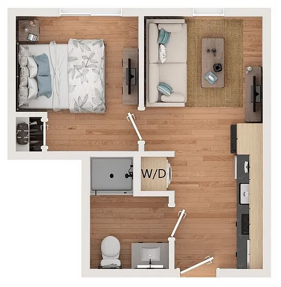 Floor plan One Bedroom_NE
