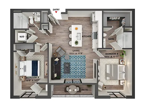 Floor plan 2 Bedroom