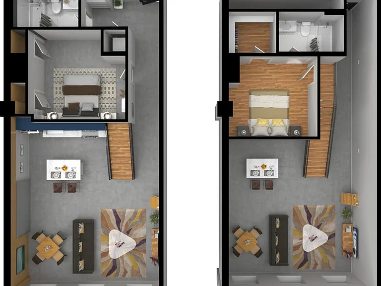 2 Bedroom Loft - Units 1600, 1601, 1605