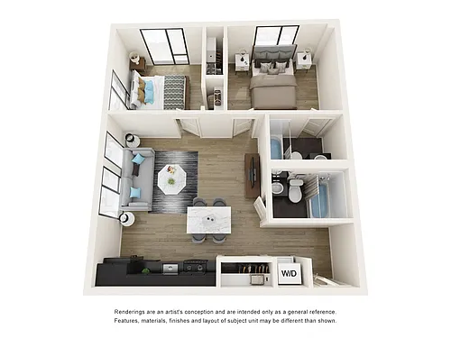 Floor plan 2 Bedrooms, 2 Bathrooms
