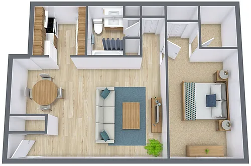 Floor plan One Bedroom 11A