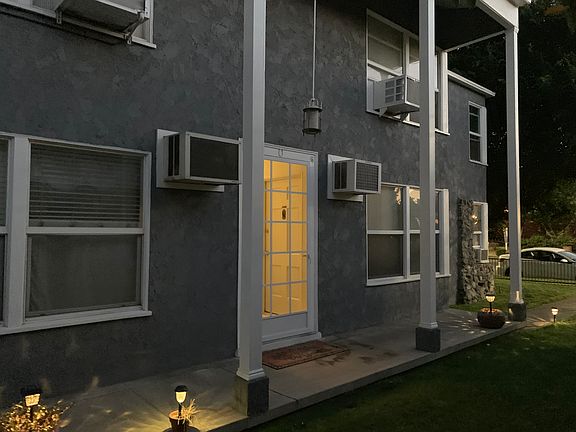 Main entrance at night 