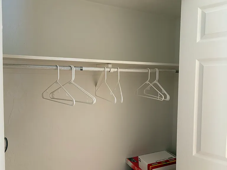 Wide closets in both bedrooms