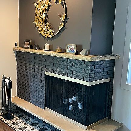 Remodeled fireplace 