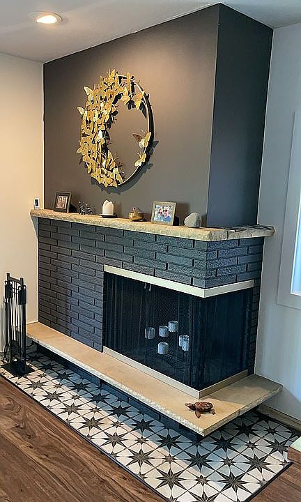 Remodeled fireplace 