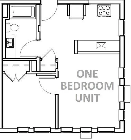 Floor plan One Bedroom Units