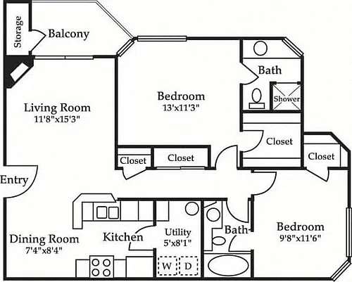 Floor plan 2B