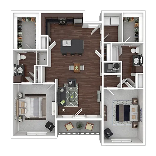 Floor plan 2 Bedroom Craftsman Premier