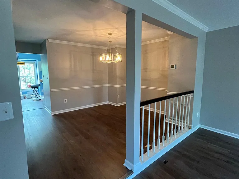 Dining Room View from Living Room (all new LVP flooring and fixtures)