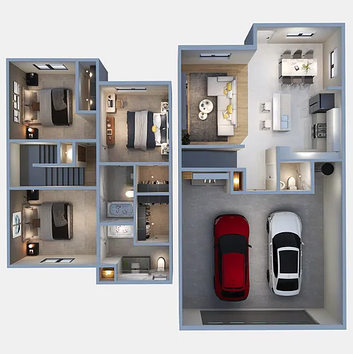 Floor plan 3x2.5 Renovated