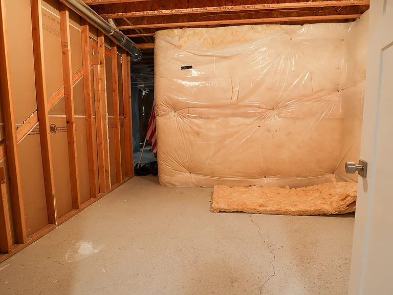 Unfinished Basement Bedroom