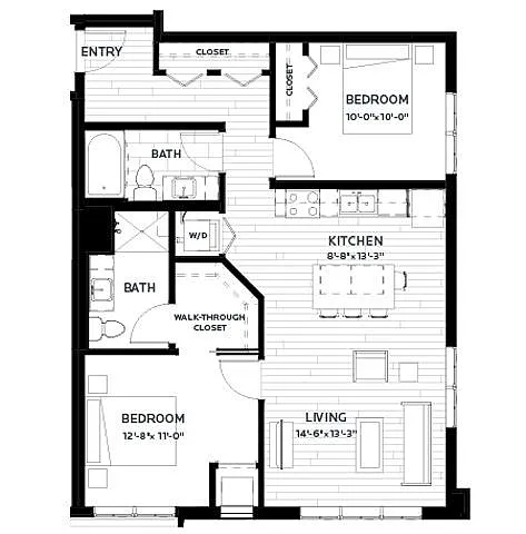 Floor plan Flats | Fern 2