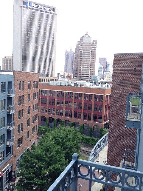 view from a 7th floor balcony