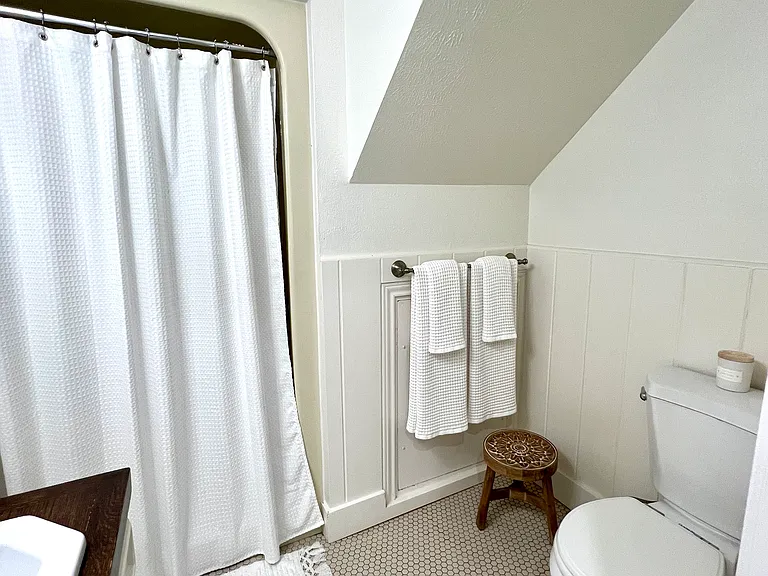 Elegant and private, downstairs guest full-bathroom