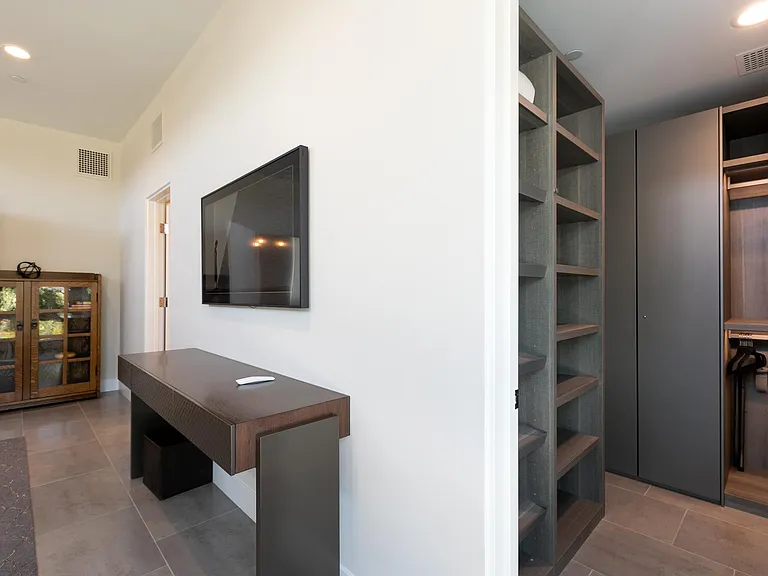 Walk-in closet of the Valley bedroom.