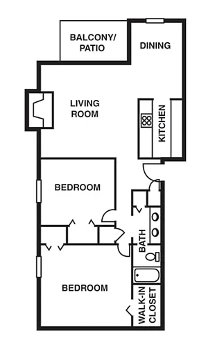 Floor plan 2 bedroom