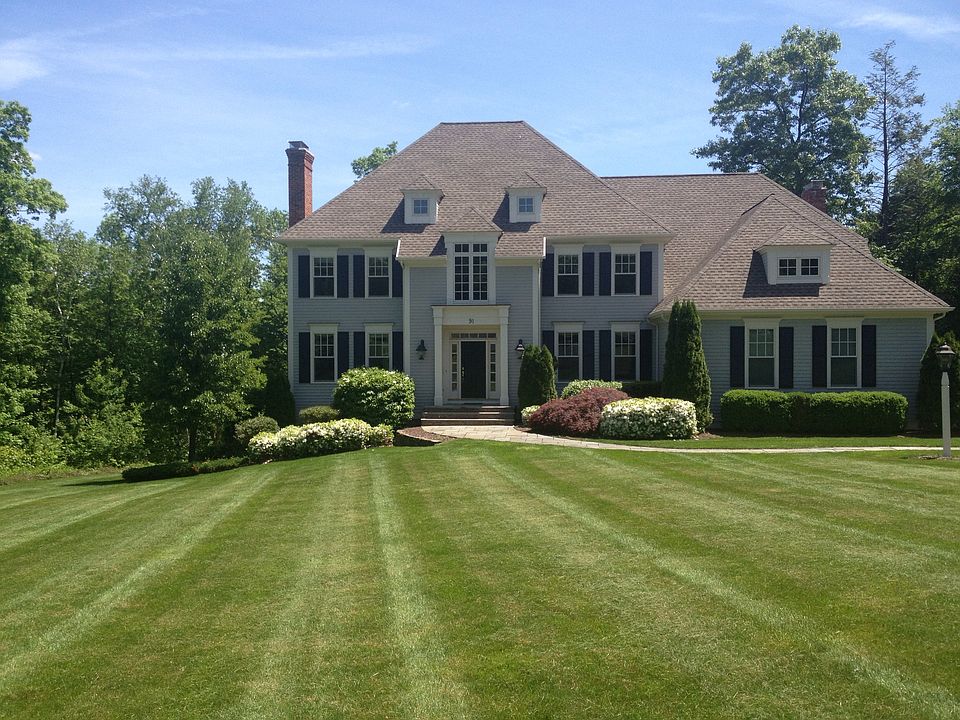 Private front lawn