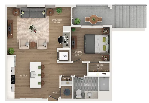 Floor plan Library Park II | A4- Walk up