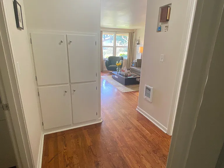Hall with storage cabinet
