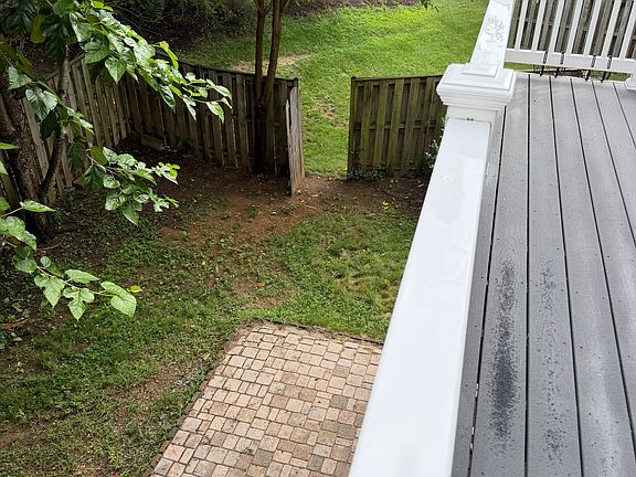 View from the deck toward the gate and patio.