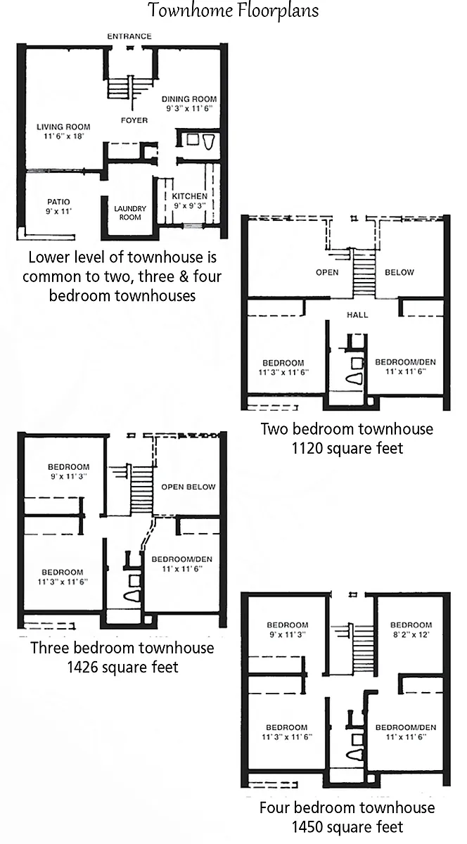 Floor plan Townhouse - 2 Bedroom