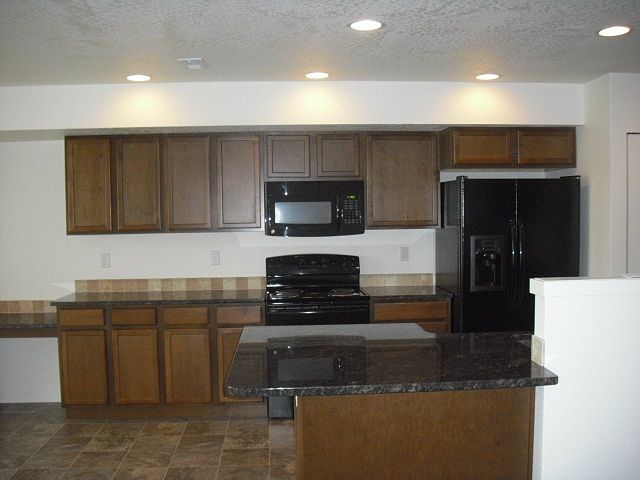 Kitchen with granite counters