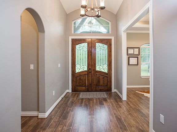 8 foot double doors at entry