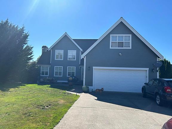 back of house; 2 car garage