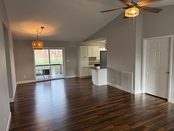 Open living and dining space