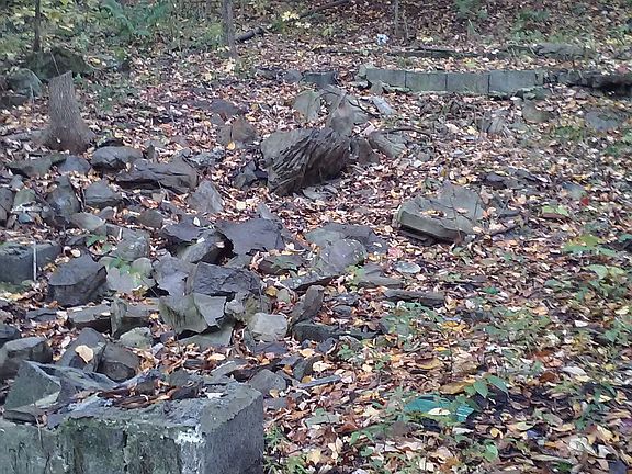 Old house foundation remains