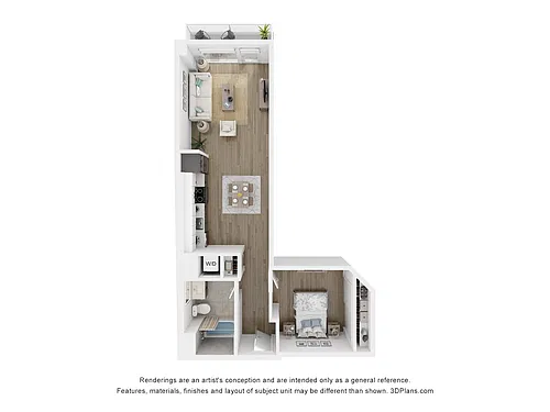 Floor plan A1-10 - 1 Bedroom