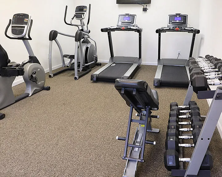 The fitness center at Glenbrook East