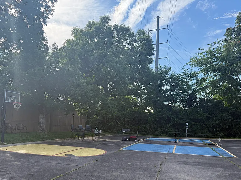 Pickle ball and basketball courts.
