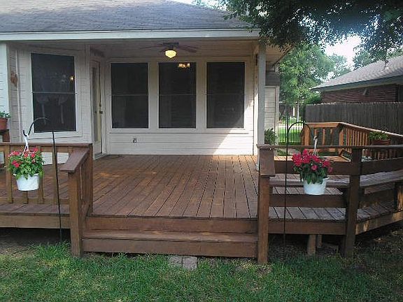 Large covered deck