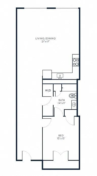 Floor plan 1X1 - A6