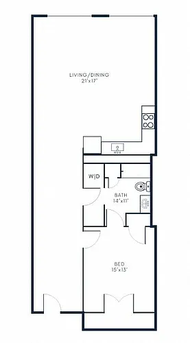 Floor plan 1X1 - A6