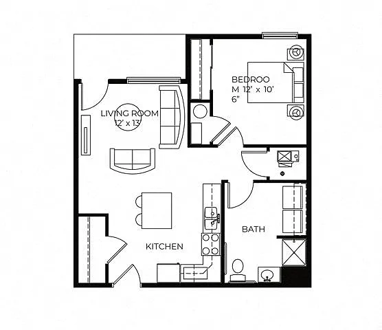 Floor plan A1 - 60 - Income Restricted
