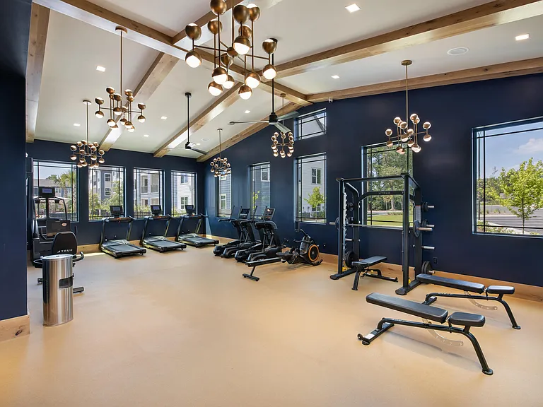Expansive Fitness Center and HIIT Room