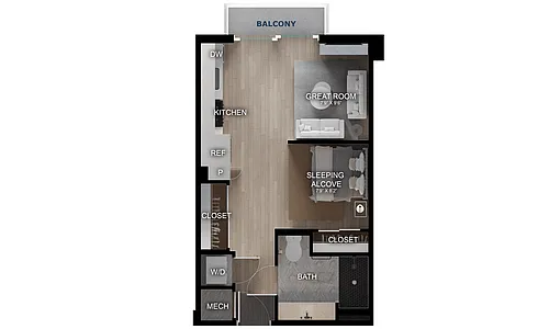 Floor plan Studio-ST