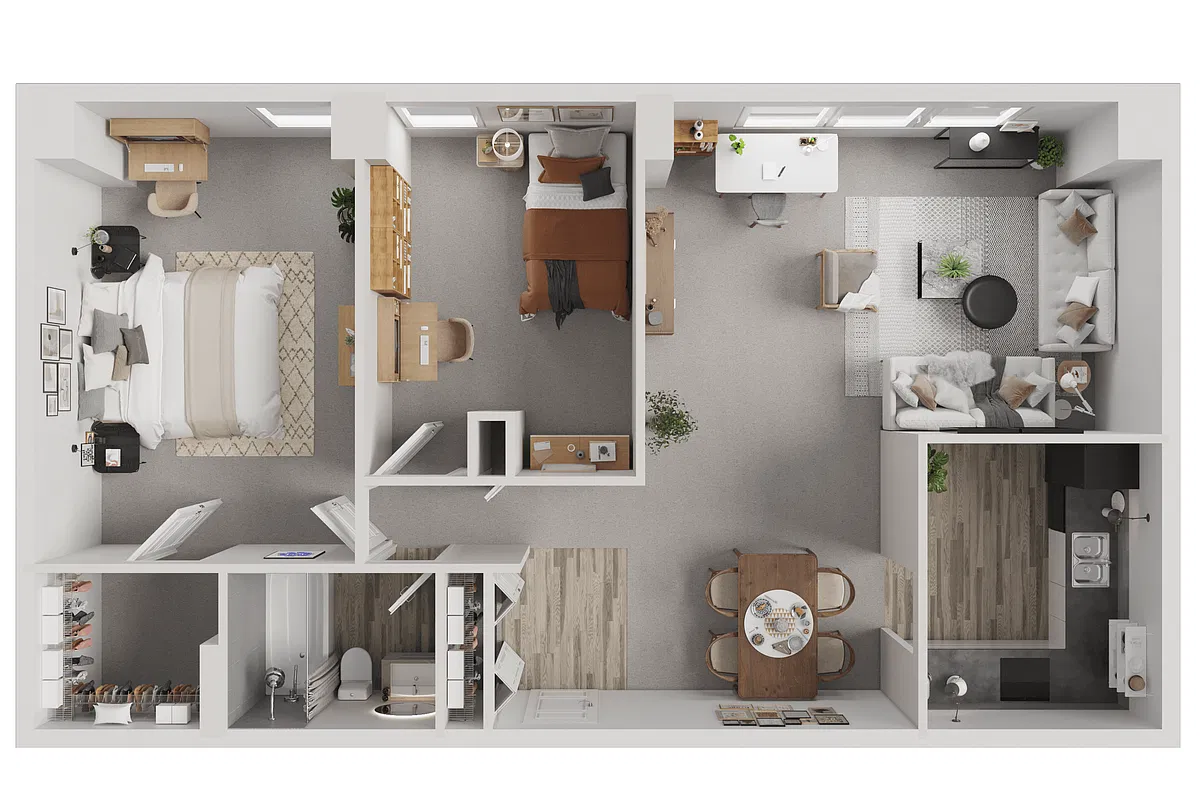 Floor plan 2 BEDROOM