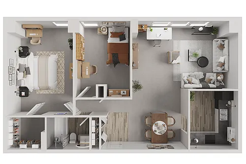 Floor plan 2 BEDROOM