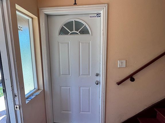 Door to apartment on first floor.