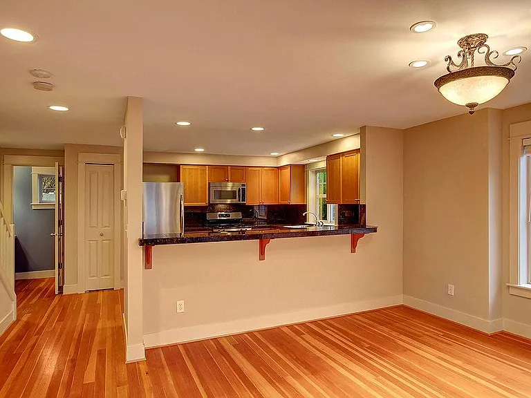 Living room and kitchen