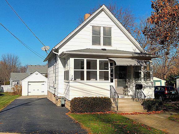 Front of house and Detached Garage