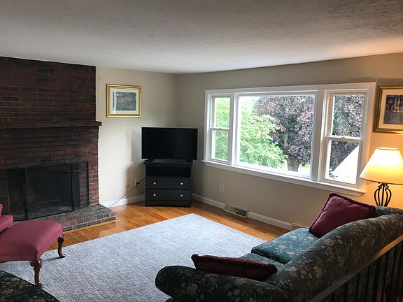 Furnished Living Room with winter view of the ocean