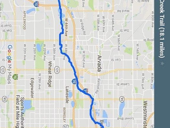 Golden to Welby 18 miles