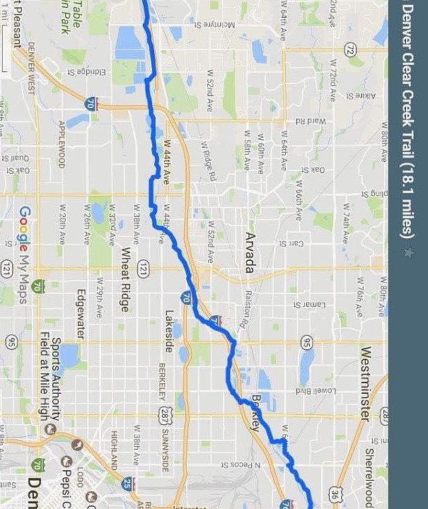 Golden to Welby 18 miles